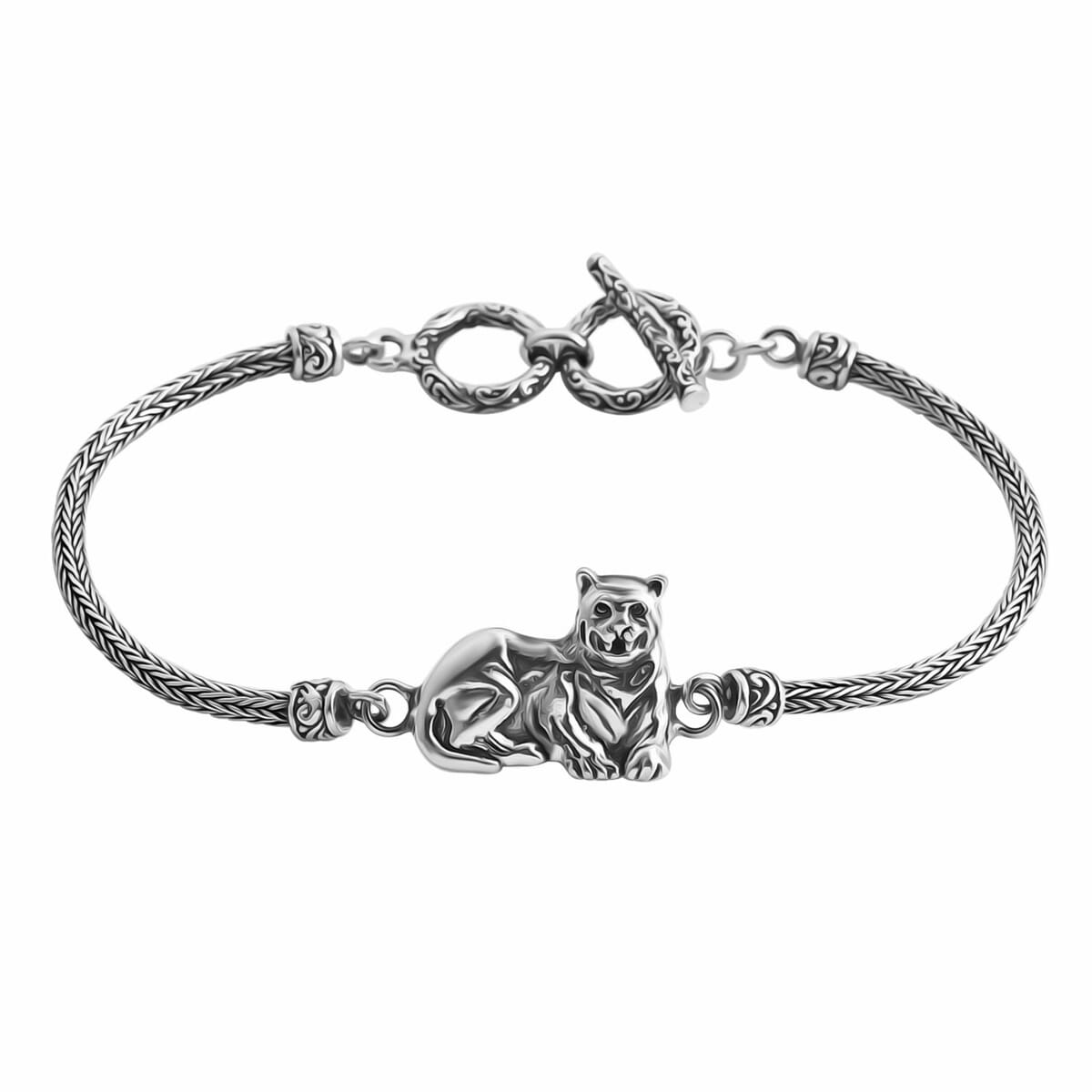 Bali Legacy Lion Bracelet in Sterling Silver (6.5-8.0In) 13.40 Grams image number 0