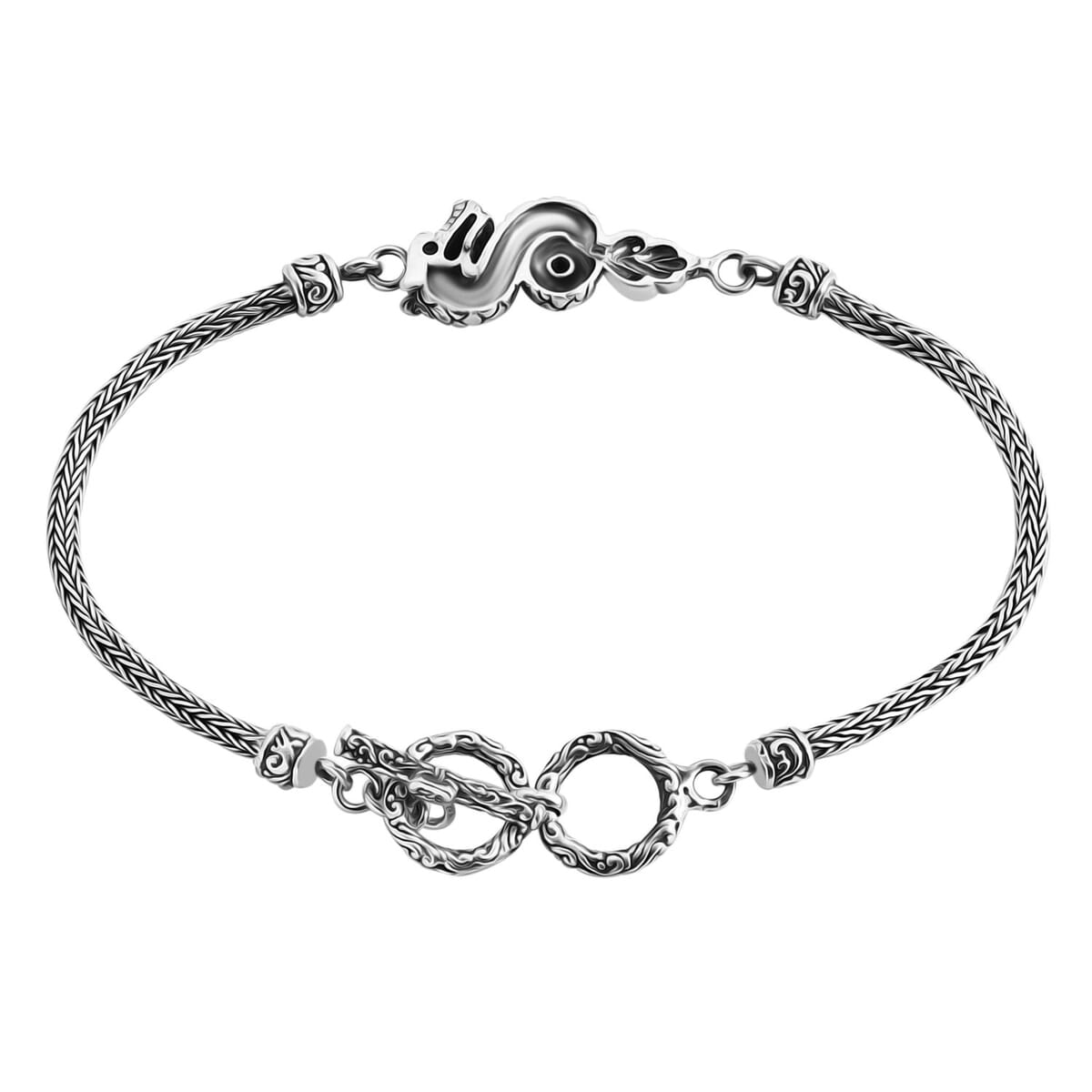 Bali Legacy Dragon Bracelet in Sterling Silver (6.5-8.0In) 12.75 Grams (8.00 In) image number 3