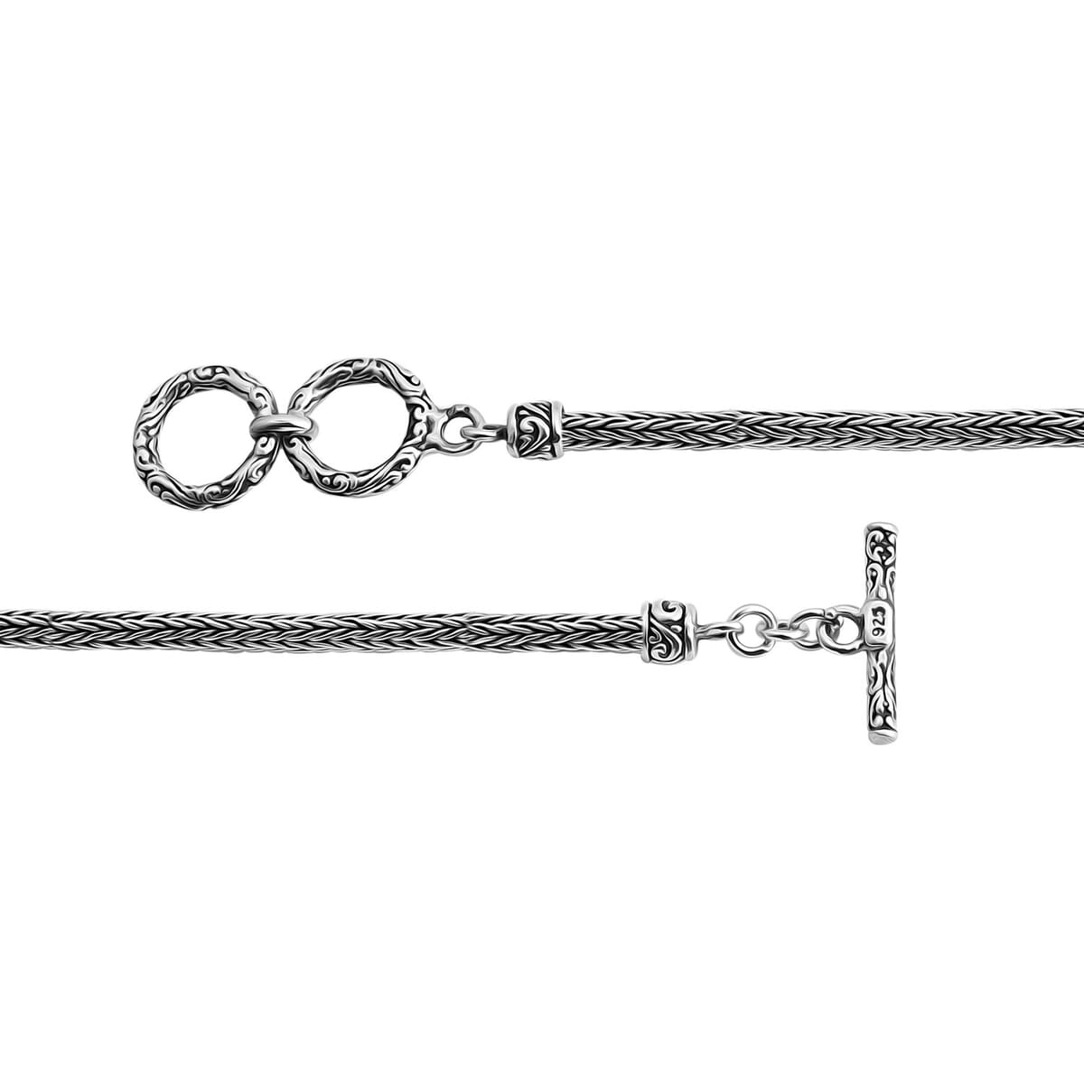 Bali Legacy Dragon Bracelet in Sterling Silver (6.5-8.0In) 12.75 Grams (8.00 In) image number 4
