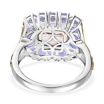 Premium Ethiopian Welo Opal and Multi Gemstone 5.50 ctw Moonlit Garden Ring in 18K Vermeil YG and Rhodium Over Sterling Silver (Size 10.0)