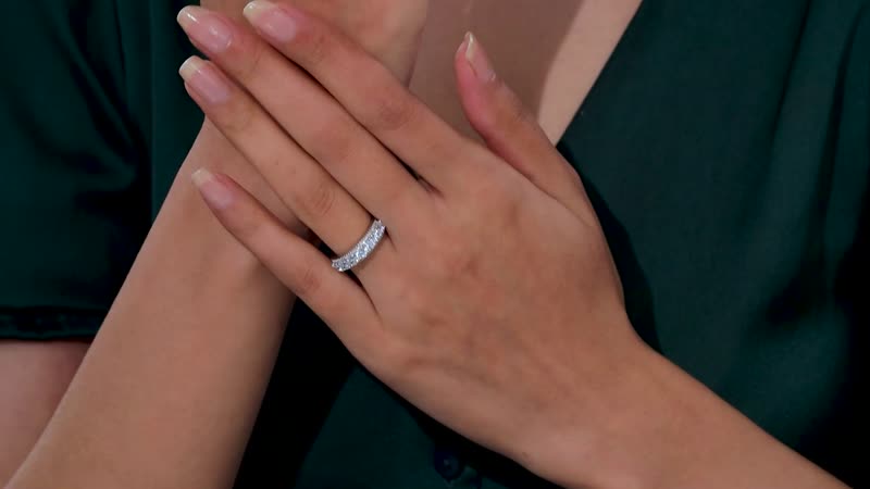 Karis Simulated Diamond 7 Stone Ring in Platinum Bond (Size 10.0) 2.25 ctw