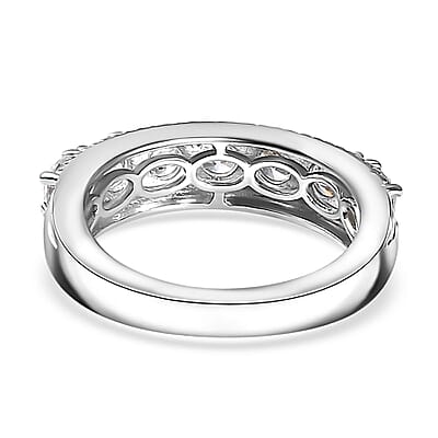 Karis Simulated Diamond 7 Stone Ring in Platinum Bond (Size 10.0)