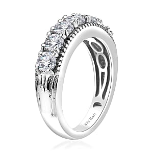 Karis Simulated Diamond 7 Stone Ring in Platinum Bond (Size 6.0)