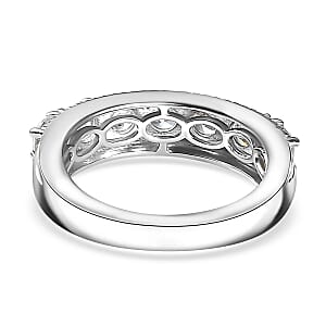 Karis Simulated Diamond 7 Stone Ring in Platinum Bond (Size 6.0)