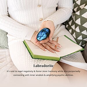 Labradorite Palm Stone Approx 205ctw