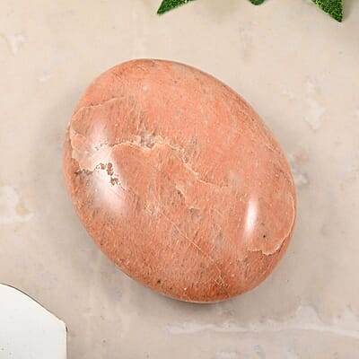 Peach Moonstone Palm Stone -S 339.5ctw