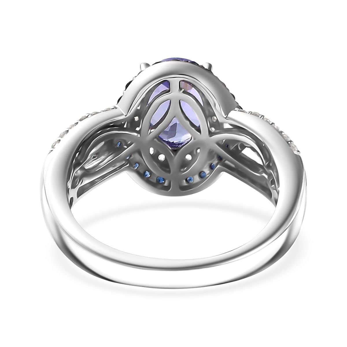 Tanzanite and Multi Gemstone 2.15 ctw Ring in Rhodium Over Sterling Silver (Size 6.0) image number 4