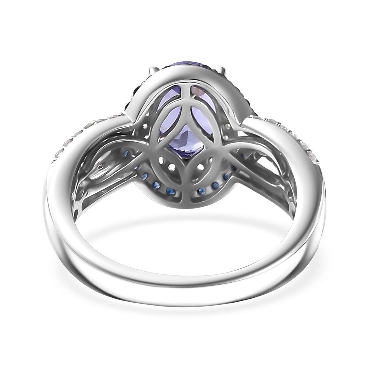 Tanzanite and Multi Gemstone 2.15 ctw Ring in Rhodium Over Sterling Silver (Size 7.0) image number 4
