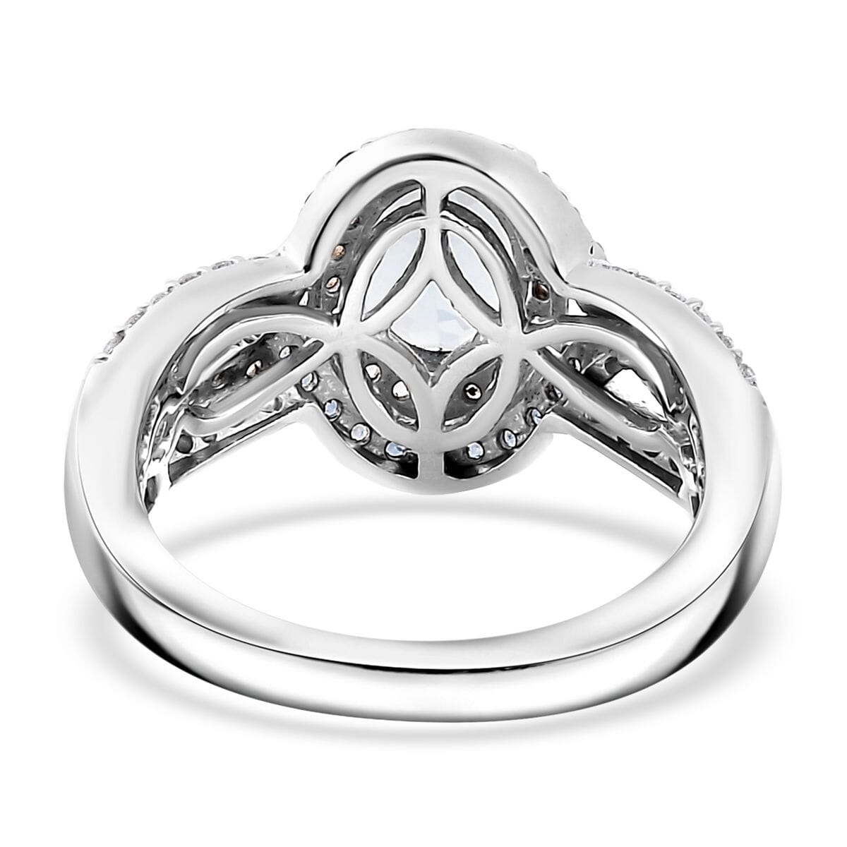 Mangoro Aquamarine and Multi Gemstone 1.85 ctw Ring in Rhodium Over Sterling Silver (Size 9.0) image number 4