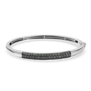 Premium Narsipatnam Alexandrite 2.25 ctw Bangle Bracelet in Rhodium Over Sterling Silver (6.50 In) 