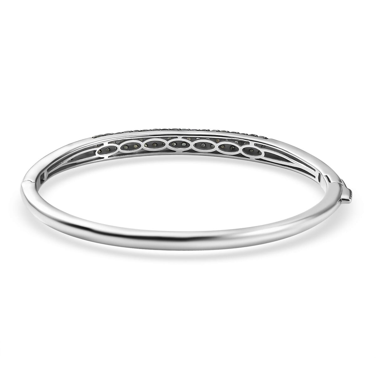 Premium Narsipatnam Alexandrite 2.25 ctw Bangle Bracelet in Rhodium Over Sterling Silver (6.50 In)  image number 4