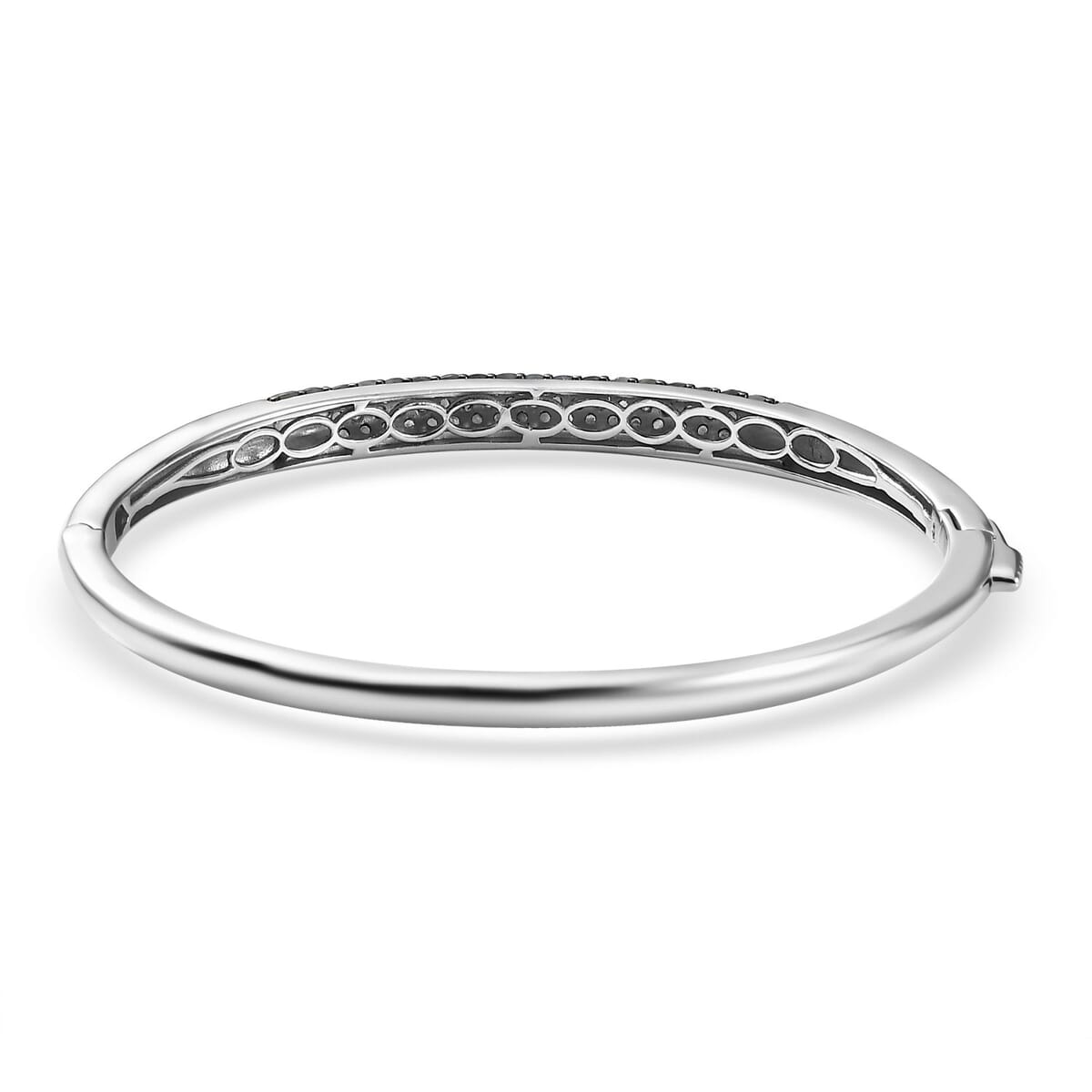 Premium Narsipatnam Alexandrite 2.25 ctw Bangle Bracelet in Rhodium Over Sterling Silver (8.00 In)  image number 4