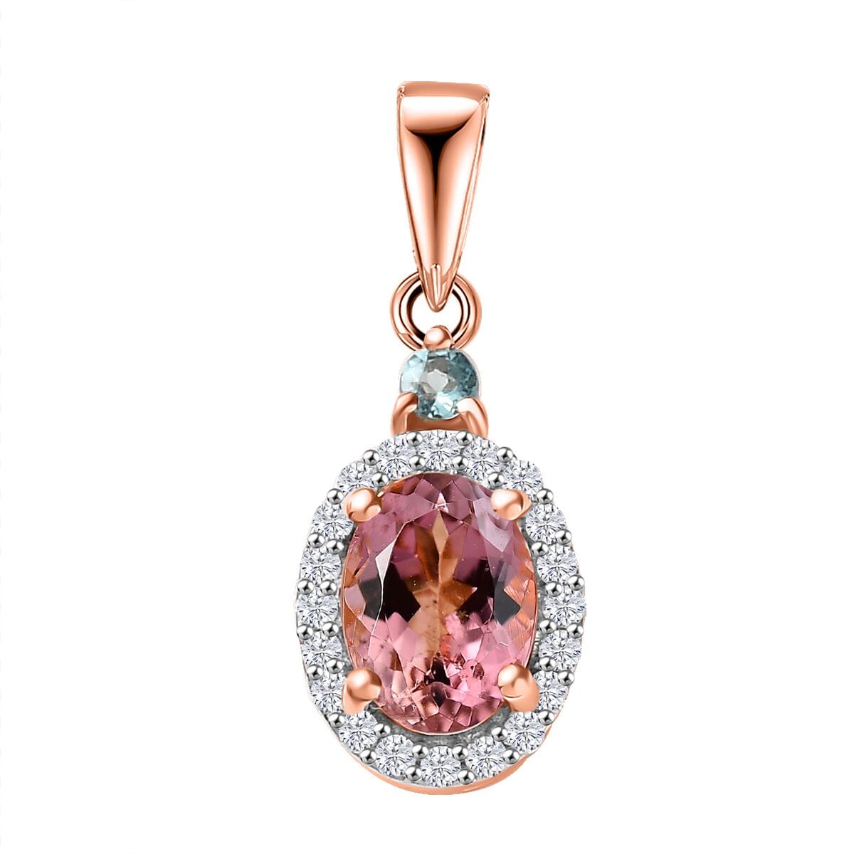 セール 一番安い Diamond Tourmaline 10K 0.84 Ct Gift Pendant Heart Gold Rose ガーネット