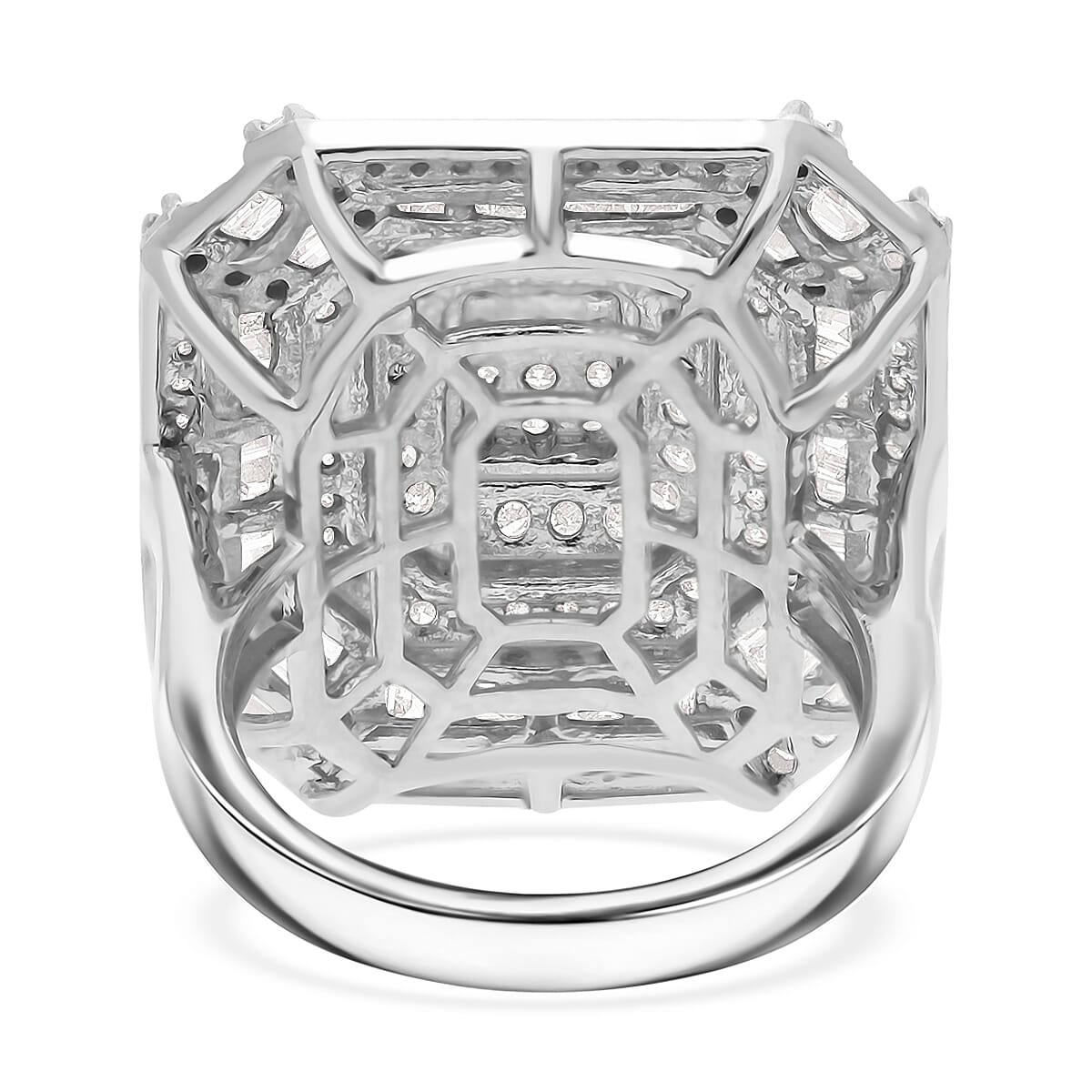 Diamond 1.50 ctw Ring in Platinum Over Sterling Silver (Size 9.0)  image number 3