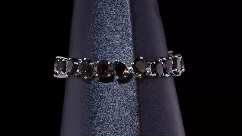 Karis Brazilian Smoky Quartz 40.85 ctw Bracelet in Platinum Bond (7.25 In)