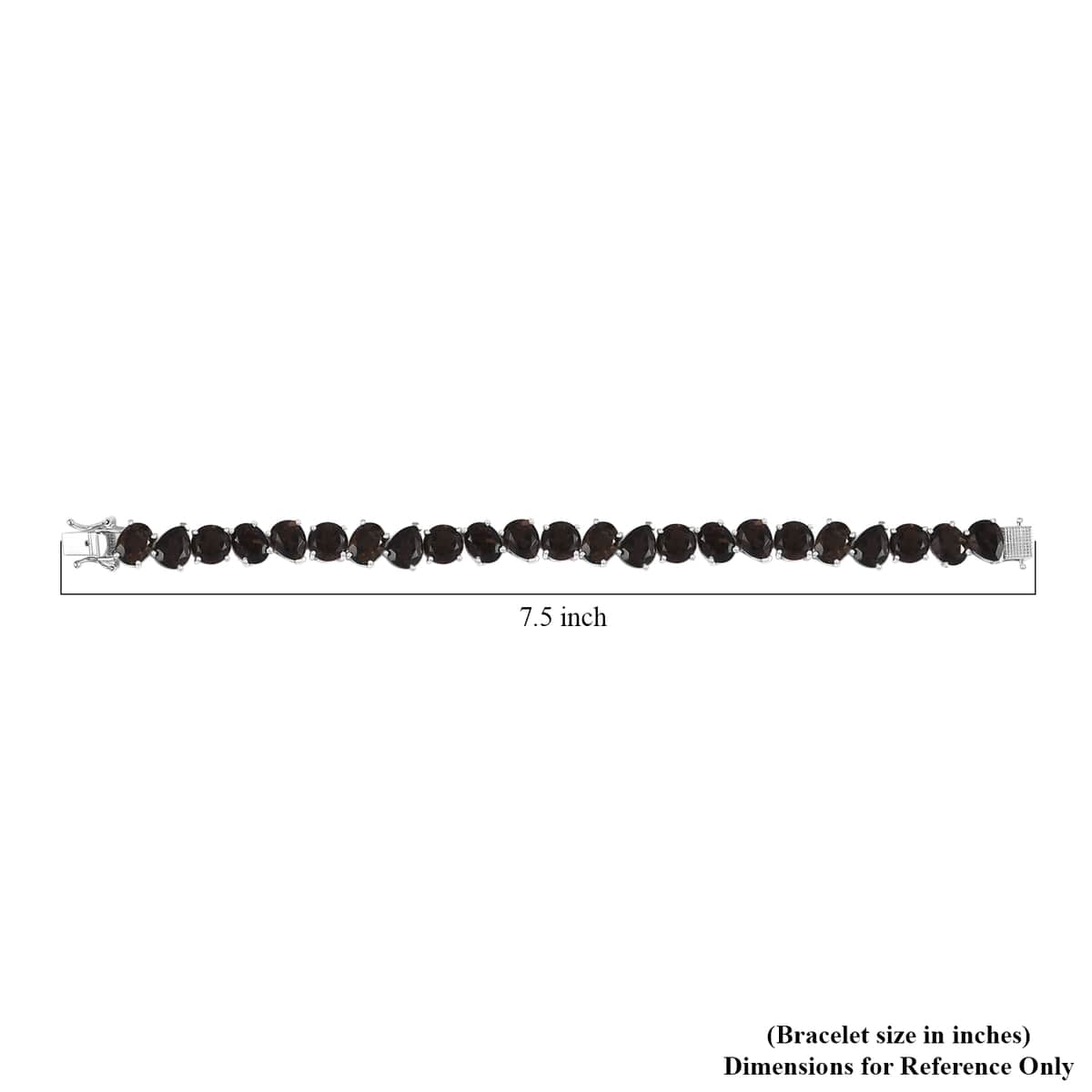 Karis Brazilian Smoky Quartz 40.85 ctw Bracelet in Platinum Bond (7.25 In) image number 4