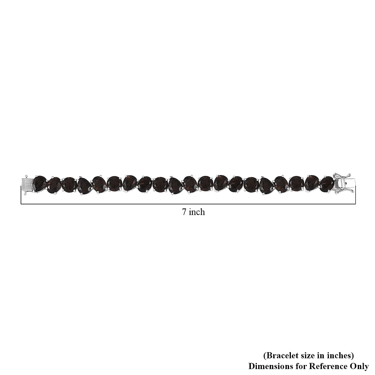 Karis Brazilian Smoky Quartz 35.50 ctw Bracelet in Platinum Bond (6.50 In) image number 4