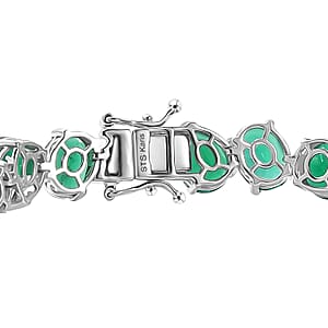 Karis Green Onyx 38.70 ctw Bracelet in Platinum Bond (7.25 In)