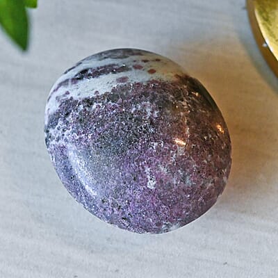 Pink Tourmaline & Rose Quartz Palm Stone -S 188ctw