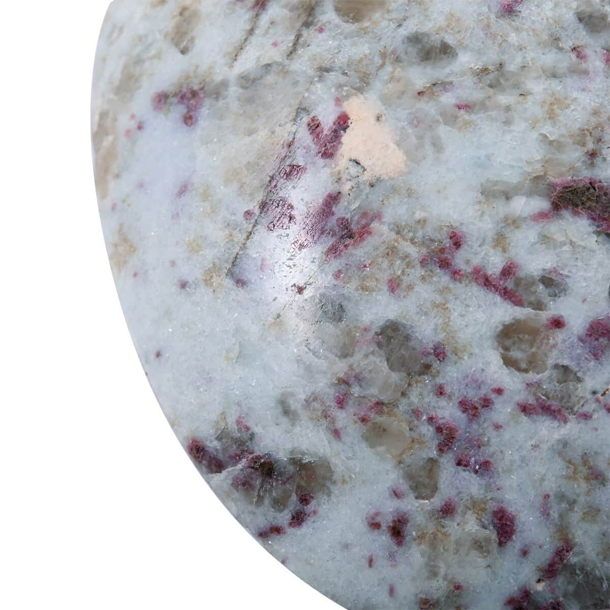 Pink Tourmaline & Rose Quartz Palm Stone -M  296ctw image number 4