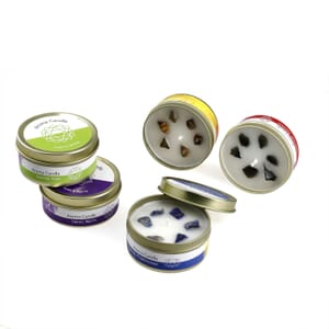 Set of 5 Scented Gemstone Candle with Fragrance - Vanilla, Jasmine, Rose, Lemongrass