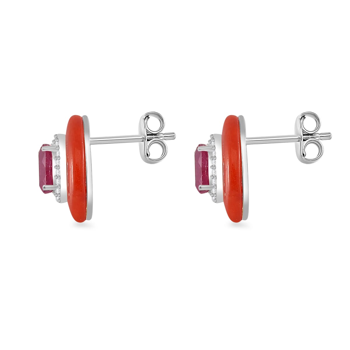 Buy Red Jade (D), Niassa Ruby (FF) and White Zircon 8.30 ctw