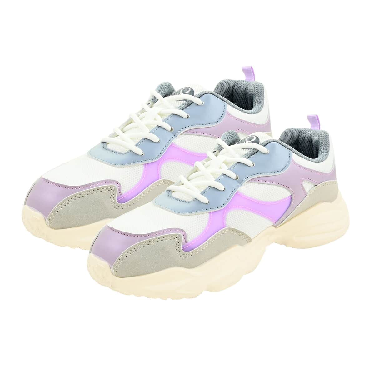 LIT26 Women's Lilac Star Sneakers - Size 10 image number 0