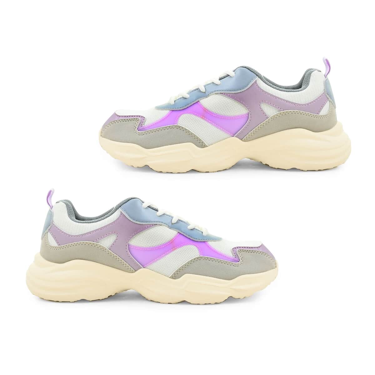 LIT26 Women's Lilac Star Sneakers - Size 10 image number 1