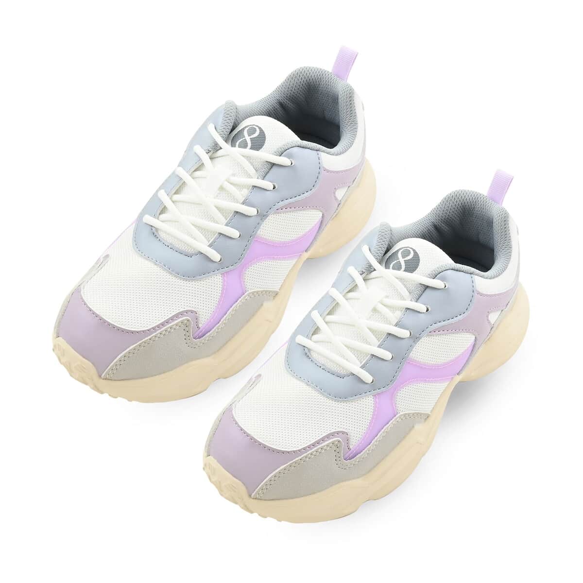 LIT26 Women's Lilac Star Sneakers - Size 10 image number 4