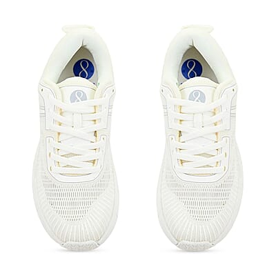 Layer 8 White Women's Off-Road Sneakers - Size 10