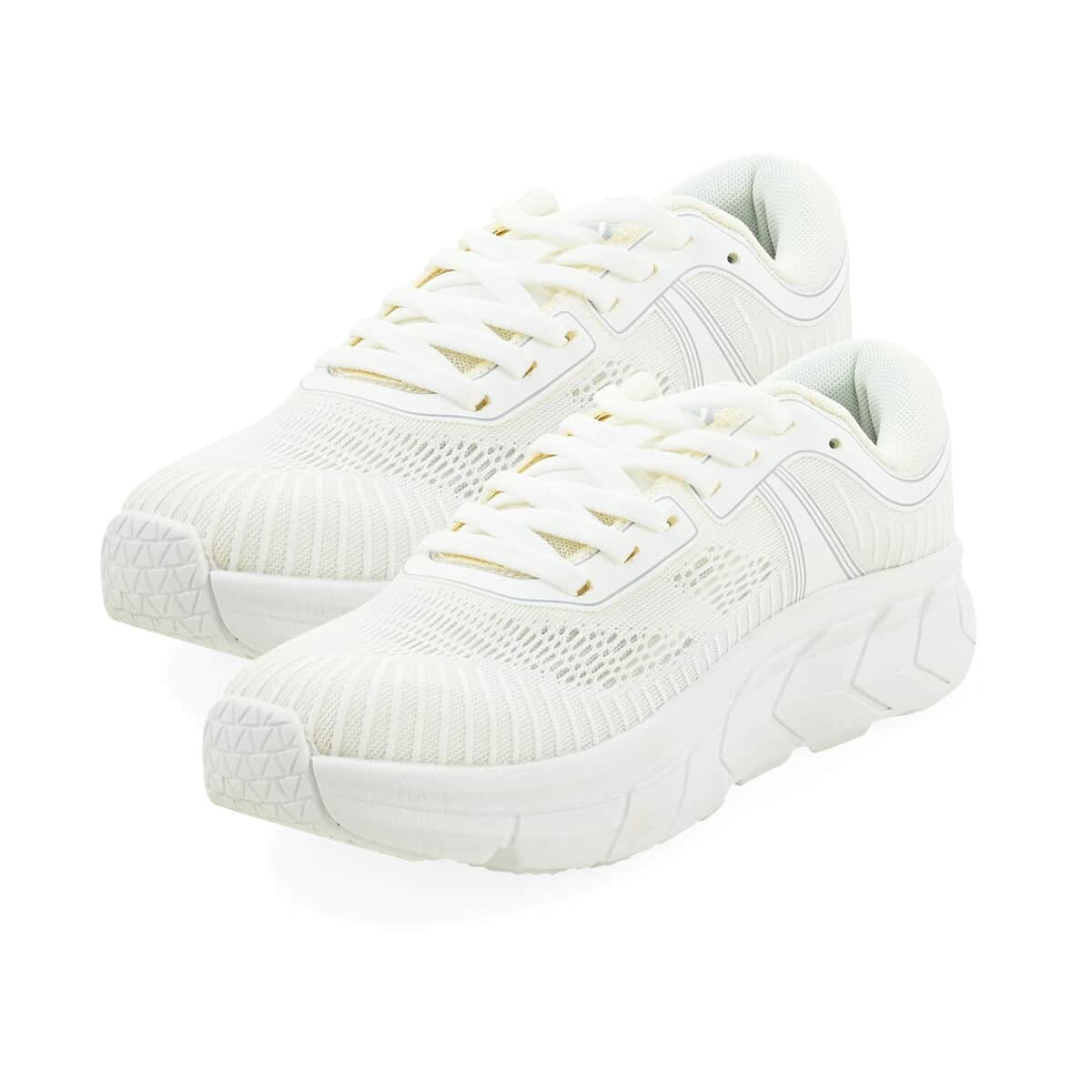 Layer 8 White Women's Off-Road Sneakers - Size 11 image number 0