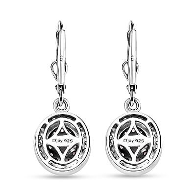 Santa Maria Aquamarine and Multi Gemstone 1.30 ctw Aqua Blossom Earrings in Rhodium Over Sterling Silver