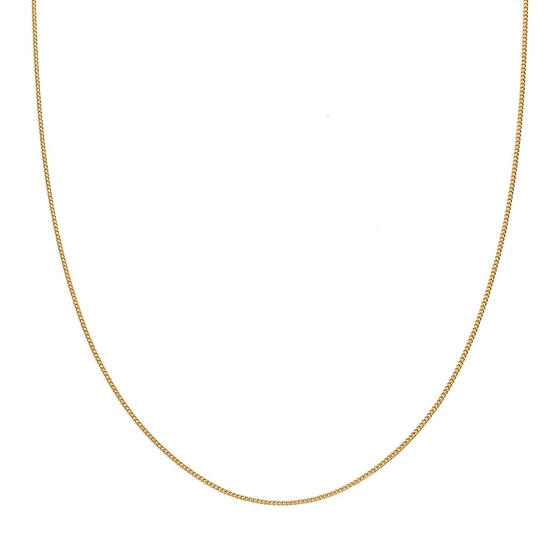 14K Yellow Gold Over Sterling Silver Cube Chain 20 Inches 1.75 Grams