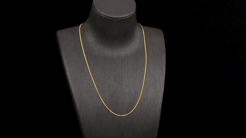 14K Yellow Gold Over Sterling Silver Cube Chain 20 Inches 1.75 Grams