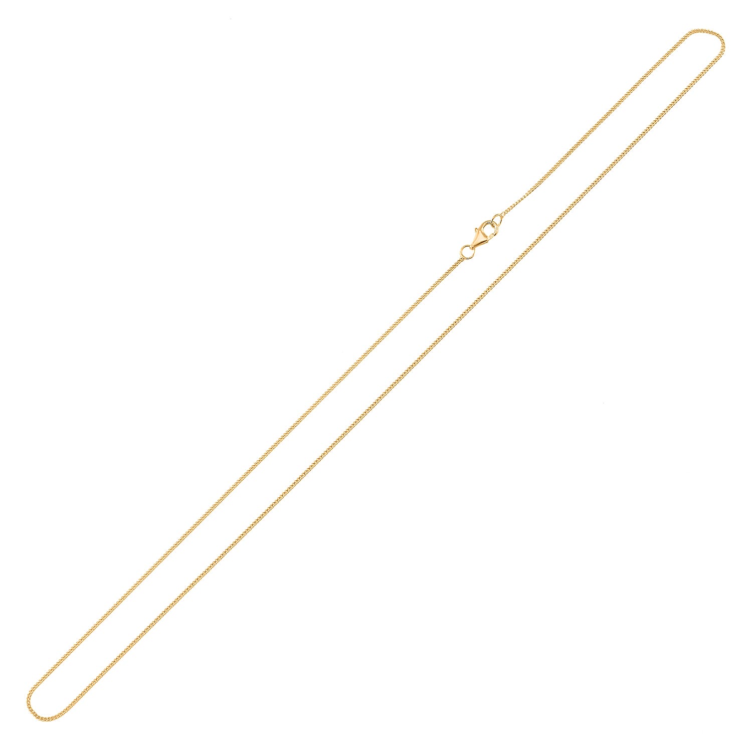14K Yellow Gold Over Sterling Silver Cube Chain 20 Inches 1.75 Grams