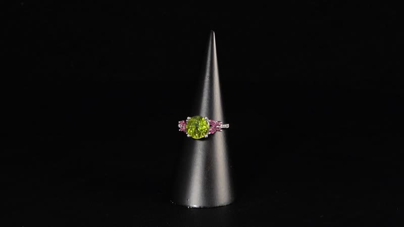 Peridot, Multi Gemstone Ring in Rhodium Over Sterling Silver (Size 8.0) 3.75 ctw