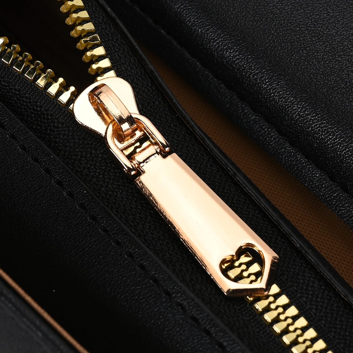 Black Faux Leather Crossbody Bag (8.3"x3.15"x5.7") with Shoulder Strap (47") image number 5