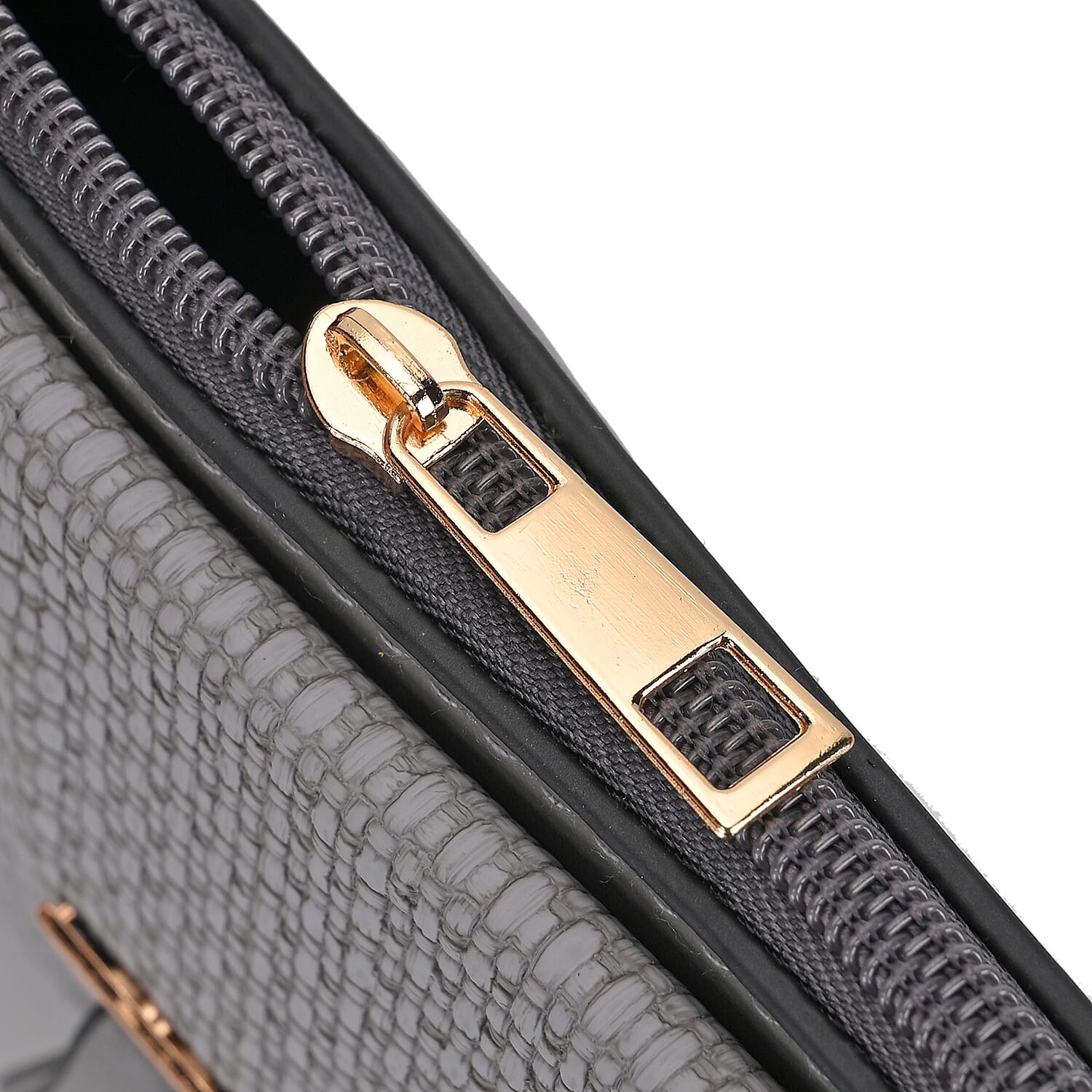 2in 1 Gray Faux Leather Crossbody Bag and Belt Bag with Strap