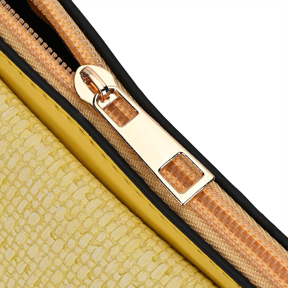 2in 1 Yellow Faux Leather Crossbody Bag and Belt Bag with Strap image number 5