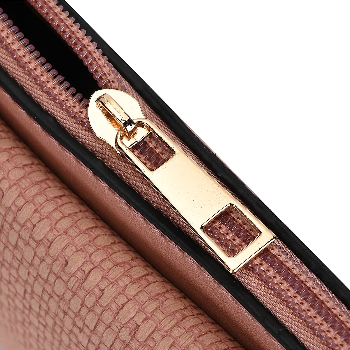 2in 1 Pink Faux Leather Crossbody Bag and Belt Bag with Strap image number 5
