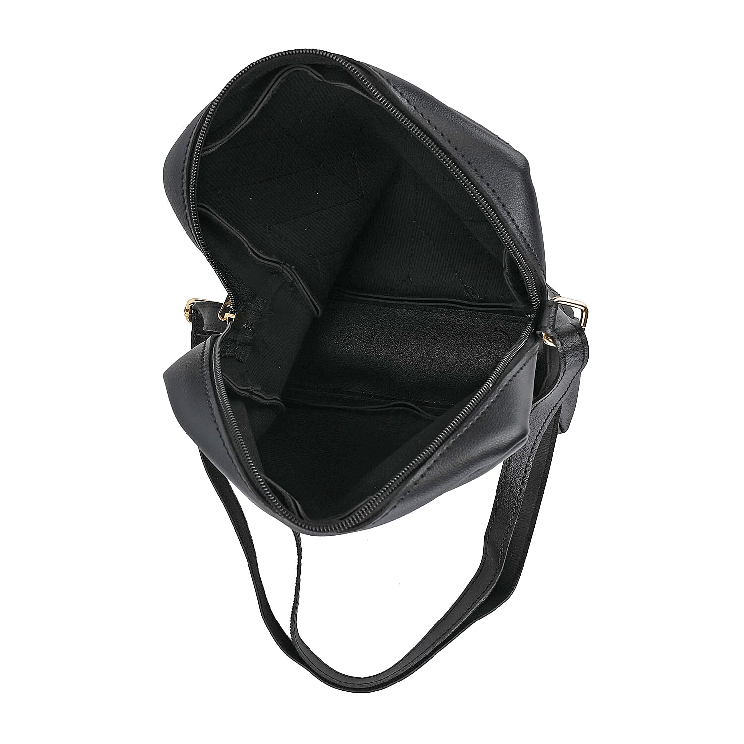 Set of 3 Bags, Black Faux Leather Tote Bag, Crossbody Bag and Wrist Bag