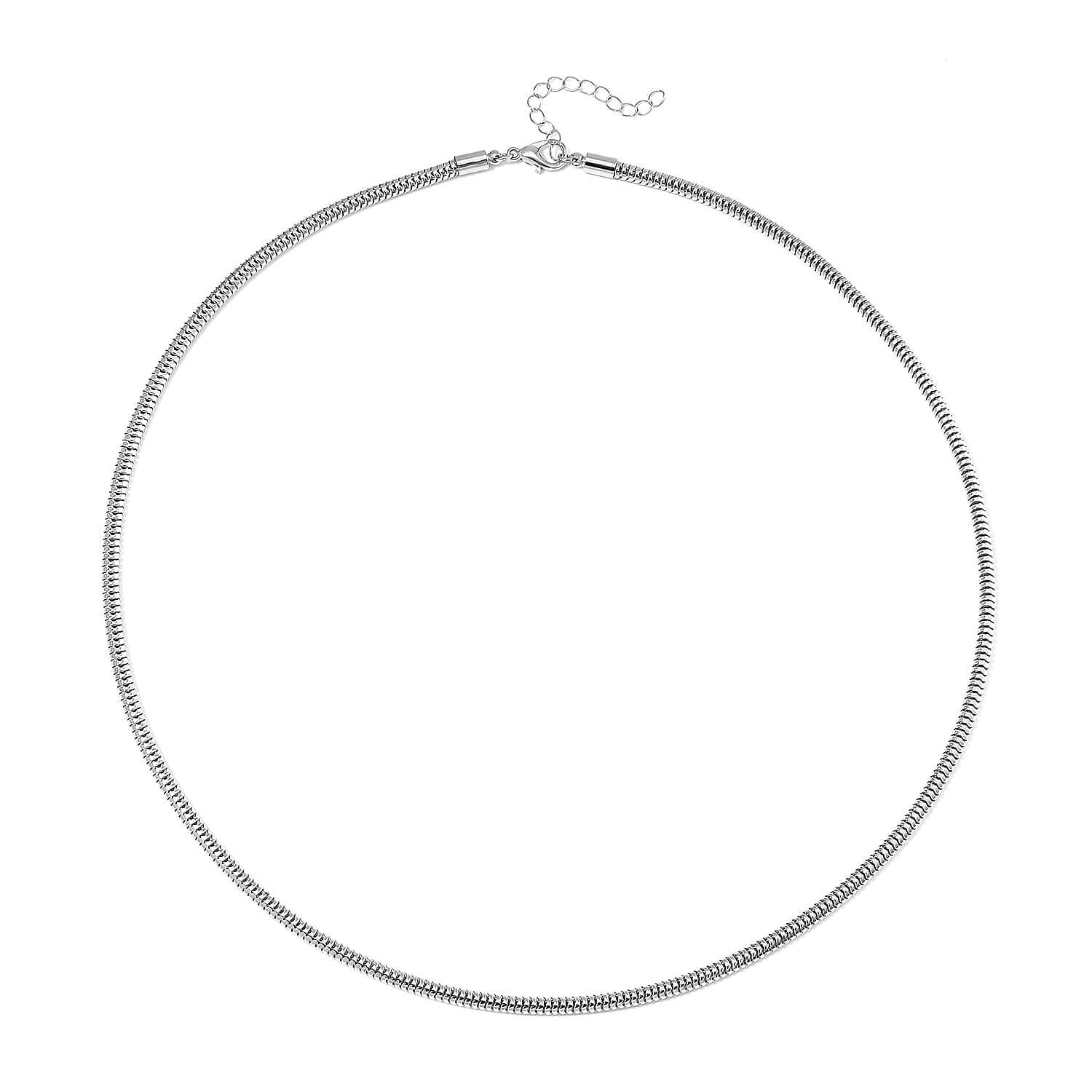 Snake Chain Necklace in Silvertone 20-22 Inches