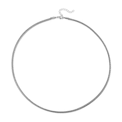Snake Chain Necklace in Silvertone 20-22 Inches