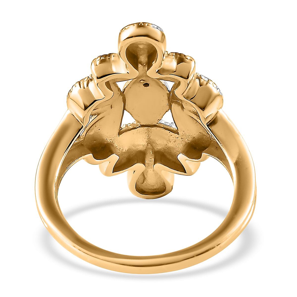 Karis Diamond Accent Ring in 18K YG Plated (Size 10.0) image number 4