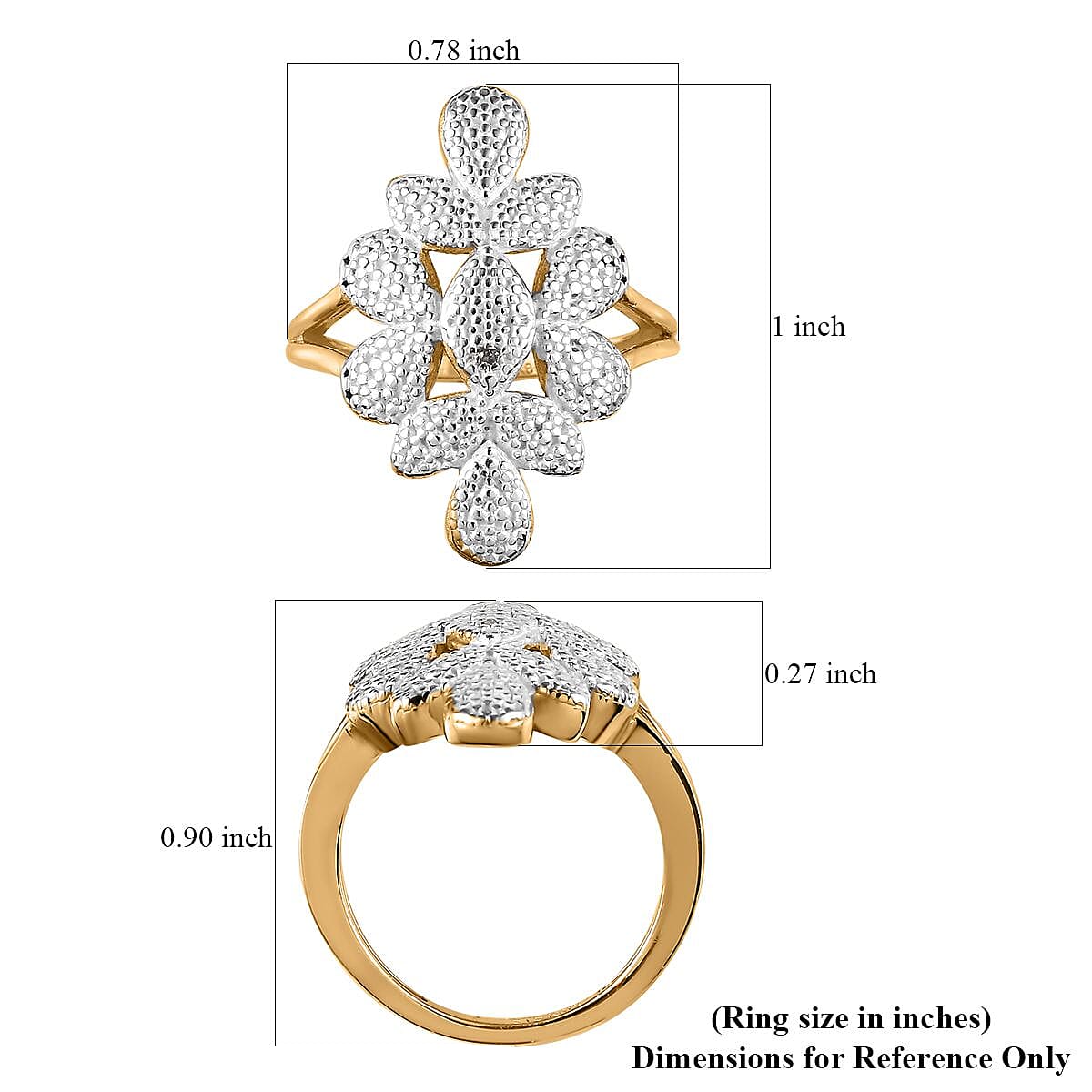 Karis Diamond Accent Ring in 18K YG Plated (Size 10.0) image number 5