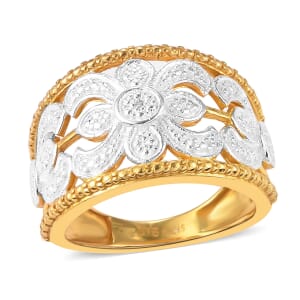 Karis Diamond Accent Ring in 18K YG Plated (Size 7.0)