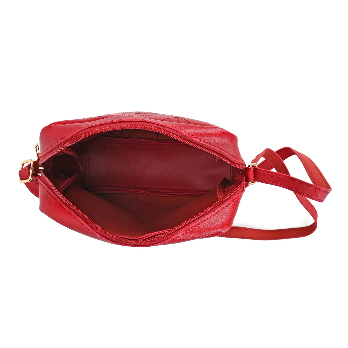 Set of 3 Bags, Red Faux Leather Tote Bag, Crossbody Bag and Wrist Bag image number 5