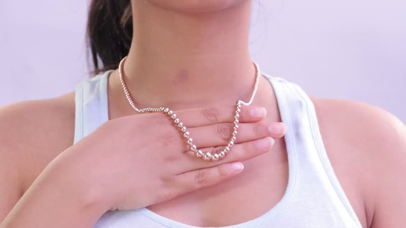 Artisan Crafted Graduated Beaded Necklace in 14K Rose Gold Over Sterling Silver 17.85 Grams 20 Inches
