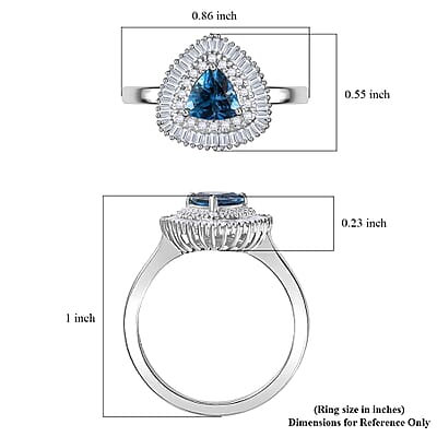 Certified & Appraised Rhapsody AAAA Santa Maria Aquamarine and E-F VS Diamond 0.95 ctw Ring in 950 Platinum (Size 6.0) 5.60 Grams