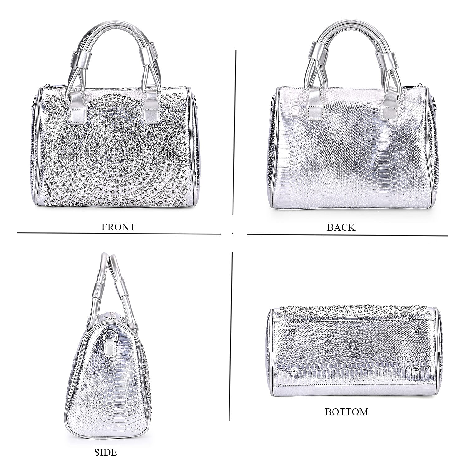 バッグ crocodile pattern silver gimmick bag crocodile pattern silver gimmick bag メンズ